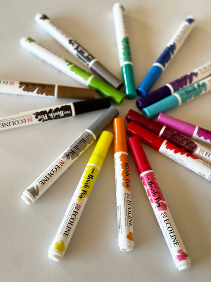 Aquarell Brushpens - 15 Farben