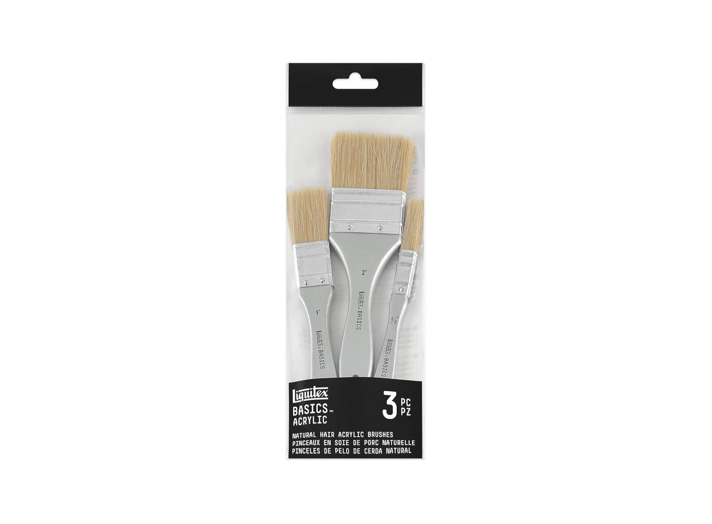 Basics Large Acrylic Brushes (Pack of 3)